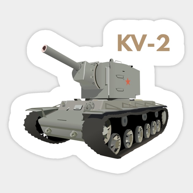 Soviet KV-2 Tank Sticker by NorseTech